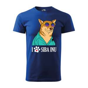 Póló Siba Inu  mintával - Kék L méretben 79481484 
