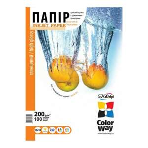 ColorWay magasfényű fotópapír, 200g/m2, 13x18, 100 lap - Fotópapír
