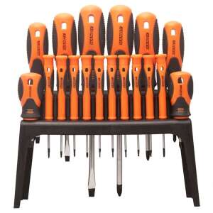 Handy 18 piece screwdriver set with stand, includes Phillips, slotted, and Torx screwdrivers - Screwdriver