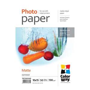 Hârtie foto Colorway, mată premium, 190 g/m, 10x15, 50 coli PM1900504R 32669991 Hârtii foto