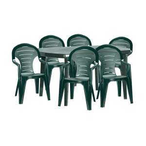 Elboni 6 személyes Kerti bútor garnitúra #zöld