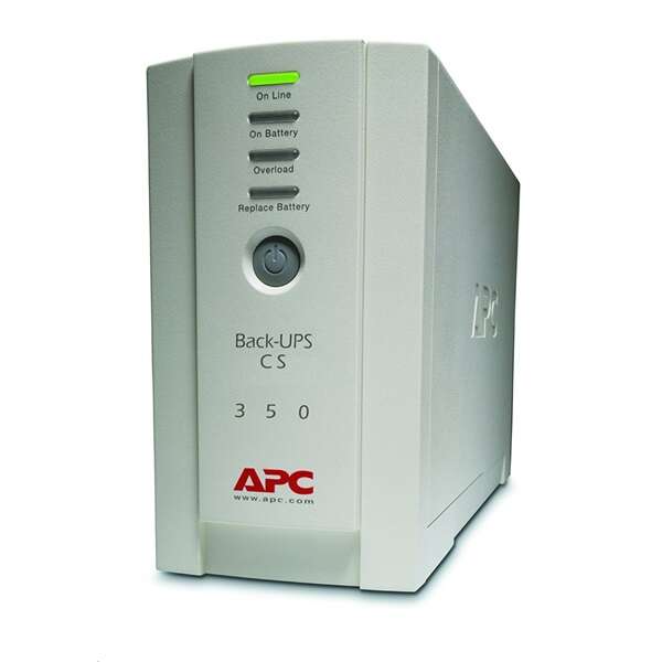 Apc back-ups bk350ei szünetmentes tápegység, torony (cs) (3+1 iec13) 350va (210 w) 230v power-saving offline - usb inter