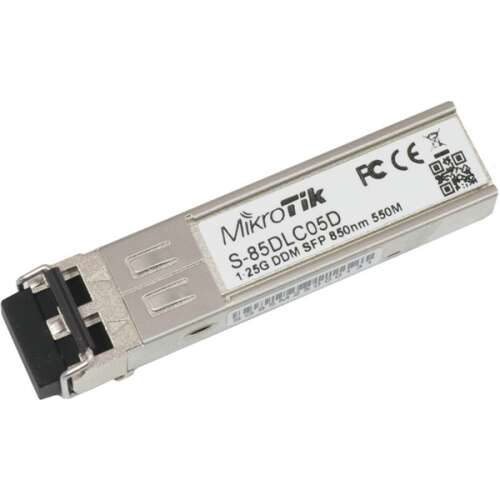 Mikrotik S-85DLC05D SFP Module, 1.25Gbit, 550m, Dual LC, Multi-Mode
