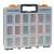 Handy tools 10992 professional organizer bag, 16 compartments, black and orange, clear lid