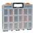 Handy tools 10992 professional organizer bag, 16 compartments, black and orange, clear lid