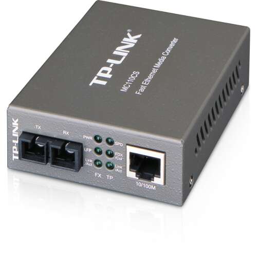 TP-LINK MC110CS Konwerter Mediów Fast Ethernet, konwerter światłowodowy jednorodowy, 100Base-FX do 100Base-TX