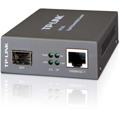 TP-LINK MC220L Gigabit Ethernet Media Converter, pohľad spredu