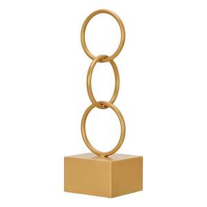 Dekoratív Figura Gyűrűk Aranysàrga Fém (12,5 x 40,5 x 12,5 cm) 79506046 