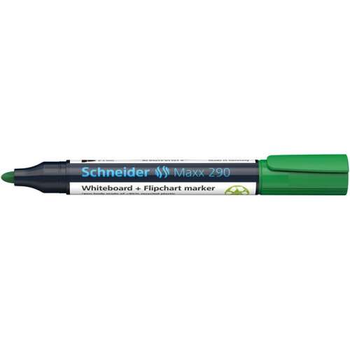 Marker pentru tablă albă și flipchart Schneider Maxx 290, verde, 2-3 mm, cu vârf înclinat