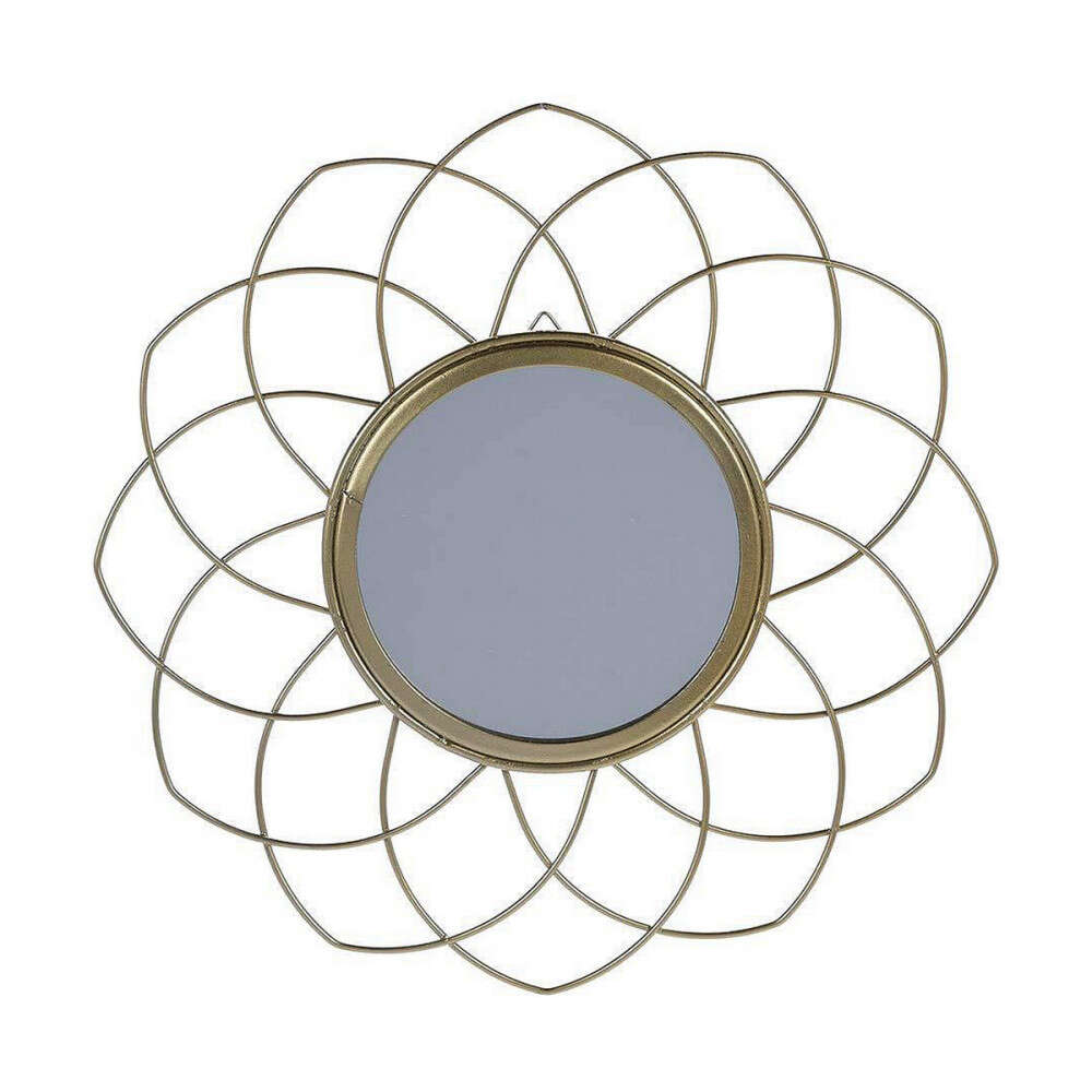 Zlaté metalické dekoračné zrkadlo 26 cm