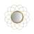 Oglinzi decorative din metal auriu cu design floral, 26 cm