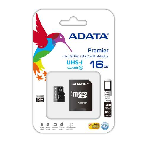 ADATA Premier microSDHC UHS-I U1 Klasse10 16GB