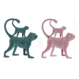 Dekoratív Figura DKD Home Decor Zöld Rózsaszín Gyanta Kötegelt Trópusi 22,5 x 8 x 27,5 cm 79509803 