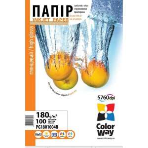 ColorWay visokosjajni foto papir, 10x15, 180 g/m², 100 listova