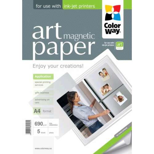 Colorway Fotopapier, art series, art glossy &rdquo;magnetic&rdquo;, 690 g/m2, a4, 5 Blatt PGA690005MA4