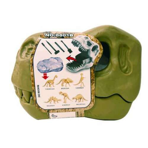 Dinosaur skull digging kit, dig up a dinosaur skull, dinosaur fossil digging kit, dinosaur excavation kit, dinosaur dig kit, dinosaur bones, dinosaur fossil, dinosaur toy, dinosaur science kit, dinosaur learning toy