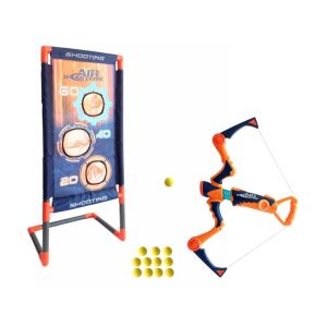 Air Blasters toy bow and arrow set with target and foam balls - Toy Gun, Bullet