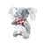 Talking Plush Elephant, grey plush elephant with red and white checkered scarf, repeats what you say, interactive toy for kids