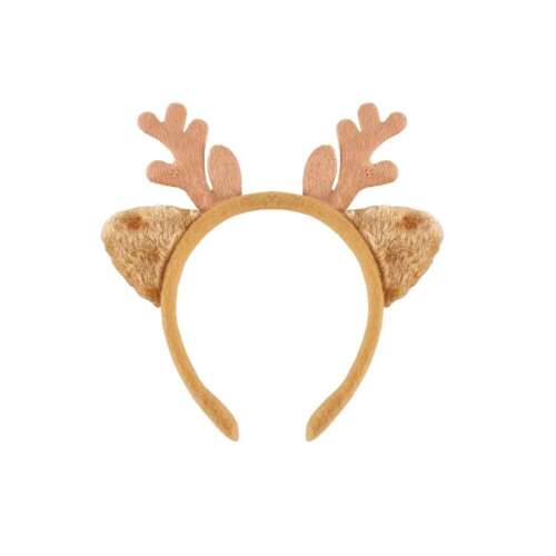 Hellbraunes Rentier Stirnband mit Geweih und Ohren, perfekt für Weihnachtsfeiern und Veranstaltungen