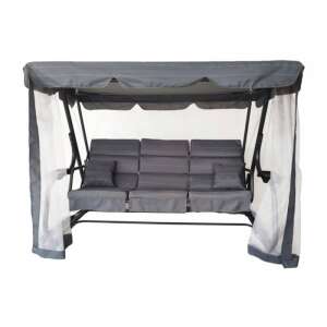Ines B 3 személyes Kerti Hintaágy szúnyoghálóval #szürke