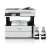 Epson EcoTank M3170 wireless all-in-one printer, black and white, front view with ink bottles