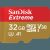 SanDisk Extreme 32GB MicroSDHC memory card close-up