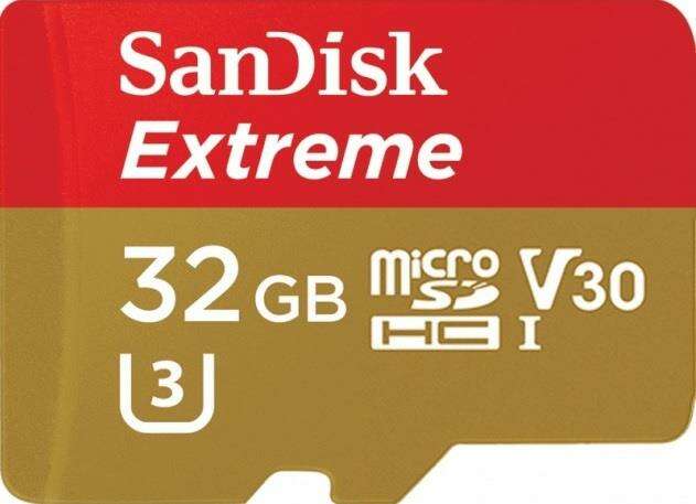 Sandisk 173420 MicroSDHC Extreme kártya 32GB, 90MB/sec. CL10, UHS...