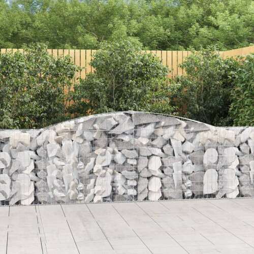 vidaXL gabion kosár kövekkel töltve, kerti kerítés - Kerítéselem