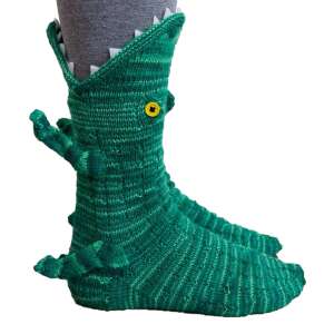 Dollcini, Unisex zokni, karácsonyi zokni, Textil Mikulás zokni, karácsonyi ajándék, 425281, Krokodil, Zöld 79669489 Női zokni
