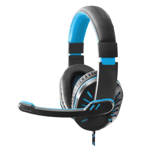 Esperanza EGH330B CROW Gamer mikrofonos fejhallgató fekete-kék (EGH330B)