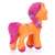 Sunny My Little Pony plüssjáték, 25cm, hátulnézet, narancssárga rózsaszín sörénnyel és farokkal