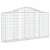 vidaXL 6 db íves horganyzott vas gabion kosár 200x30x100/120 cm 80096004