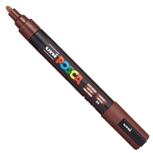 Szögletes nézet UNI Posca PC-5M kakaóbarna marker - Dekormarker