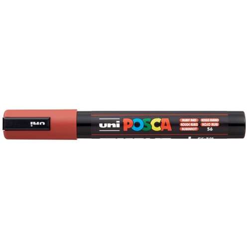 UNI Decor marker, 1.8-2.5 mm, UNI "Posca PC-5M", ruby red