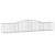 vidaXL 2 db íves horganyzott vas gabion kosár 400x50x60/80 cm 80457544