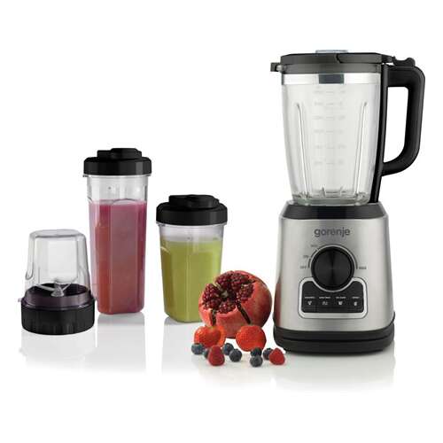 Gorenje B1400E blender with two to-go cups and a smaller blender for grinding