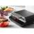 Sandwich maker Russell Hobbs Easy Clean, negru, cu plăci antiaderente, pe un blat de lucru