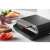 Sandwich maker Russell Hobbs Easy Clean, negru, cu plăci antiaderente, pe un blat de lucru