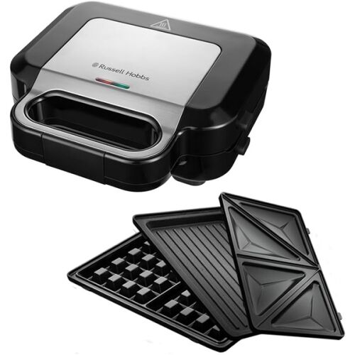 Russell Hobbs Creations 3-in-1 Sandwich-, Grill- und Waffelautomat mit austauschbaren Platten