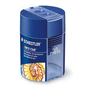 Staedtler Noris Club double hole pencil sharpener with shavings container, blue - Pencil Sharpener