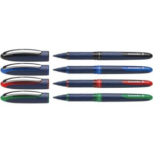 Schneider One Business rollerball pens, 0.6mm, black, blue, red, and green - Office Supplie & Stationery