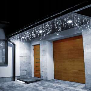 Ghirlanda luminoasa tip perdea 500 LED-uri, 20m, pentru interior/exterior, iluminare alb, cu telecomanda 80174441 Ghirlande luminoase