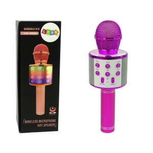 Vezeték nélküli mikrofon USB hangszóró karaoke felvételi modell WS-858 Pink 10002