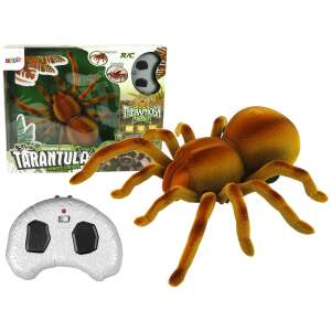 Távirányítós tarantula pók játék, barna, valósághű, távirányítóval, R/C pók,  RC pók,  RC játék,  játék pók,  halloweeni pók,  ijesztő pók,  pók játék,  RC tarantula - Lean Toys