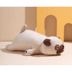 Nagy méretű párna, plüss kutyus, pihe-puha mopsz alakú párna ,53 x 30 x 20 cm