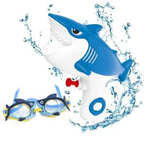 Cápás vízi pisztoly gyerekeknek úszószemüveggel, Kék színben 80318991 Strandjátékok