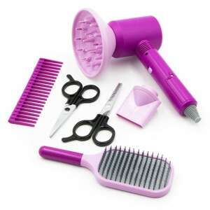 Játék fodrászkészlet fésűkkel, ollókkal, hajszárítóval, 7 részes