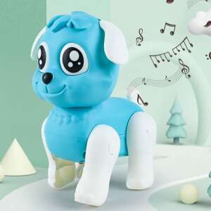 Kék sétáló robot kutya játék fényekkel és zenével, Tündéri robot kutya - Nonbrand Interaktív gyerek játék