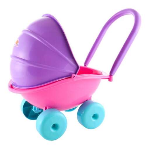 Babakocsi játék babakocsi, rózsaszín és lila, lányoknak