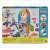 Tył pudełka z zestawem Play-Doh Crazy Cuts Stylist, przedstawiający lalkę o kolorowych włosach w fotelu fryzjerskim, nożyczkami i pojemnikami Play-Doh
